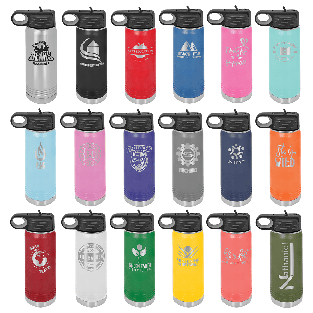 Personalized 20 oz Water Bottle – Ginger Squared