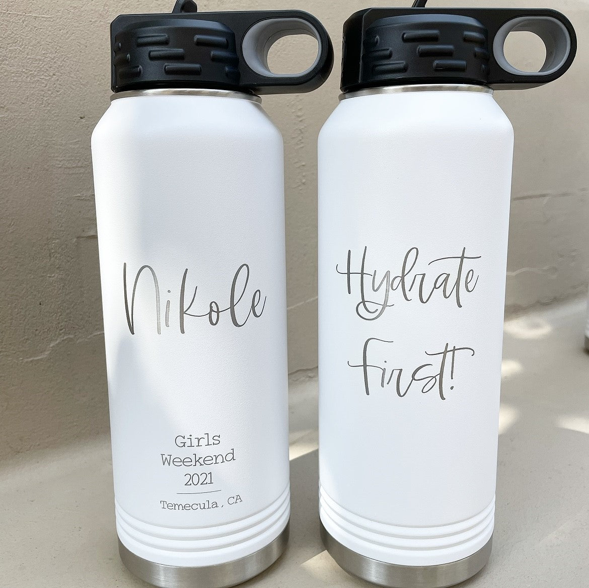 Personalized 20 oz Water Bottle – Ginger Squared