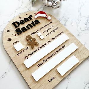 Dear Santa Wishlist Sign