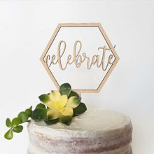Celebrate Hexagon Cake Topper