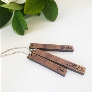 Wooden Tag Necklace